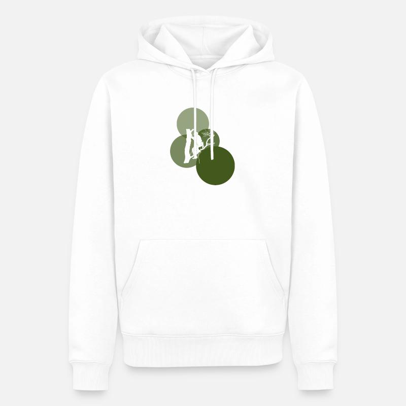 Singe grimpant Accrobranche Escalade - Sweat à capuche Premium bio Homme - blanc