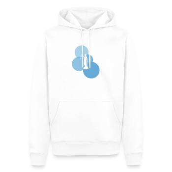 Paragraphe de loi Cour - Sweat à capuche Premium bio Homme - blanc - Devant - Nico (187cm)