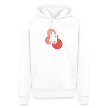 Modelleisenbahn Bahn Dampflokomotive - Männer Premium Bio Hoodie - Weiß - Vorne - Nico (187cm)