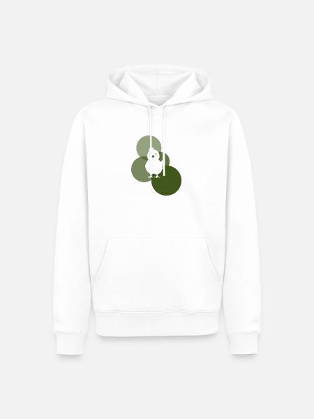 Hühnerstall Hahn Hühnchen - Männer Premium Bio Hoodie - Weiß