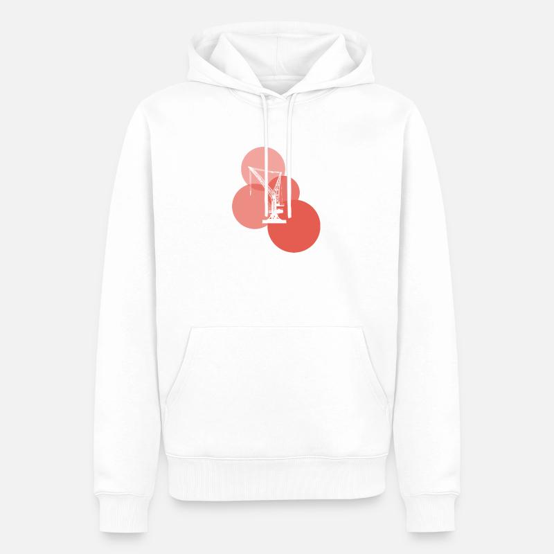 Grue d’ouvrier de chantier - Sweat à capuche Premium bio Homme - blanc