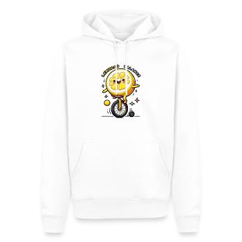 Lemon Aid - Männer Premium Bio Hoodie - Weiß - Vorne - Nico (187cm)