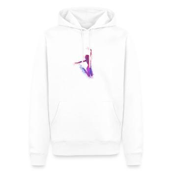 sprung,tanz,tänzerin,graffiti,pink,rosa - Männer Premium Bio Hoodie - Weiß - Vorne - Nico (187cm)