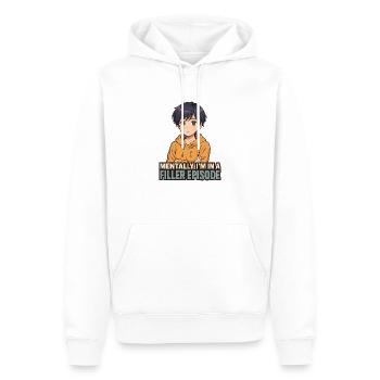 Mentally I'm in a Filler Episode – Anime Hoodie - Männer Premium Bio Hoodie - Weiß - Vorne - Nico (187cm)