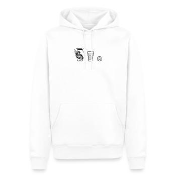 Bembel Geripptes Handkäs - Männer Premium Bio Hoodie - Weiß - Vorne - Nico (187cm)