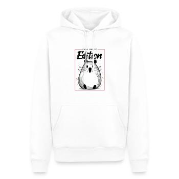 I am a limited edition - Männer Premium Bio Hoodie - Weiß - Vorne - Nico (187cm)