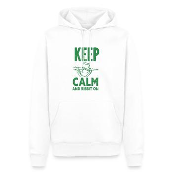 Grenouille - Animal amphibien - Sweat à capuche Premium bio Homme - blanc - Devant - Nico (187cm)