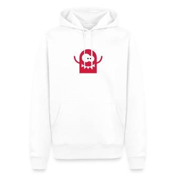 Un monstre fou - Sweat à capuche Premium bio Homme - blanc - Devant - Nico (187cm)