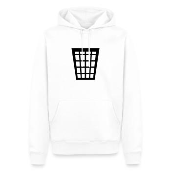 Müll, Müllkübel - Männer Premium Bio Hoodie - Weiß - Vorne - Nico (187cm)