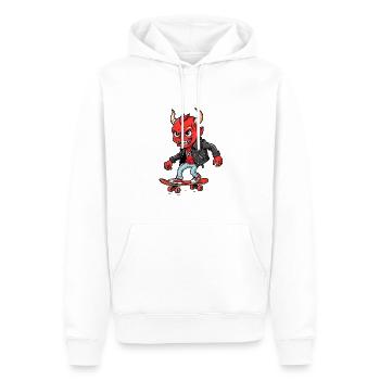 Red Devil - Men’s Premium Organic Hoodie - white - Front - Nico (187cm)