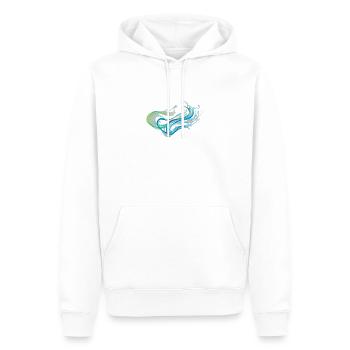 Elemente - Männer Premium Bio Hoodie - Weiß - Vorne - Nico (187cm)