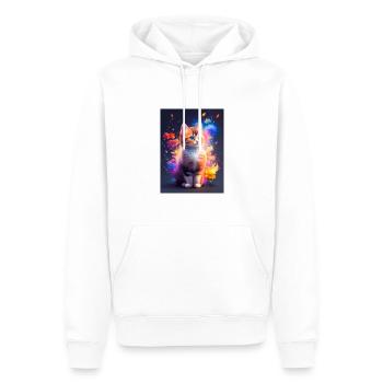 Süßes Kätzchen - Männer Premium Bio Hoodie - Weiß - Vorne - Nico (187cm)