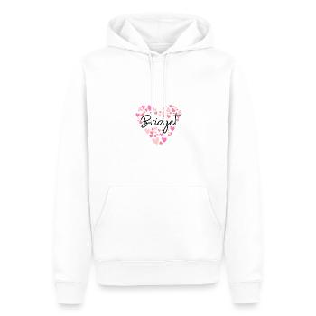 J’adore Bridget - des cœurs pour Bridget - Sweat à capuche Premium bio Homme - blanc - Devant - Nico (187cm)