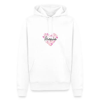 I love Alessia - Herzen für Alessia - Männer Premium Bio Hoodie - Weiß - Vorne - Nico (187cm)