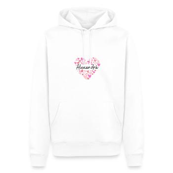 Herzen für Alexandra - Männer Premium Bio Hoodie - Weiß - Vorne - Nico (187cm)