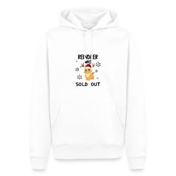 Renne était sorti chat Noël dictons drôles - Sweat à capuche Premium bio Homme - blanc - Devant - Nico (187cm)