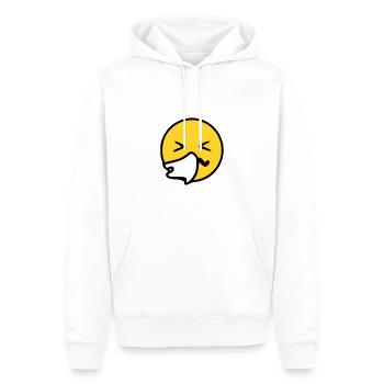 Emoji niesen Skizze Farbe - Männer Premium Bio Hoodie - Weiß - Vorne - Nico (187cm)