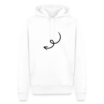 Arrow drawing sketch black - Men’s Premium Organic Hoodie - white - Front - Nico (187cm)