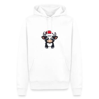 Stier Weihnachten Christmas - Männer Premium Bio Hoodie - Weiß - Vorne - Nico (187cm)