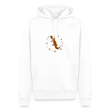 Salamandre - Animal amphibien - Sweat à capuche Premium bio Homme - blanc - Devant - Nico (187cm)