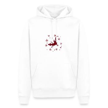 Salamandre - Animal amphibien - Sweat à capuche Premium bio Homme - blanc - Devant - Nico (187cm)