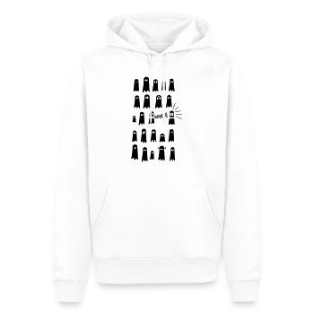 Geister Gespenster Glow in the Dark Süss - Männer Premium Bio Hoodie - Weiß - Vorne - Nico (187cm)