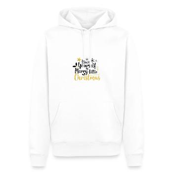 PASSEZ UN JOYEUX PETIT NOËL - Sweat à capuche Premium bio Homme - blanc - Devant - Nico (187cm)