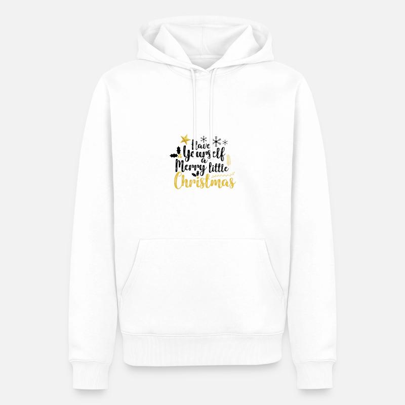 PASSEZ UN JOYEUX PETIT NOËL - Sweat à capuche Premium bio Homme - blanc