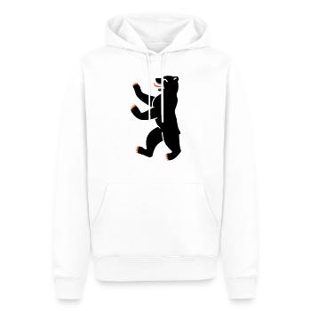 Berliner Bär - Männer Premium Bio Hoodie - Weiß - Vorne - Nico (187cm)