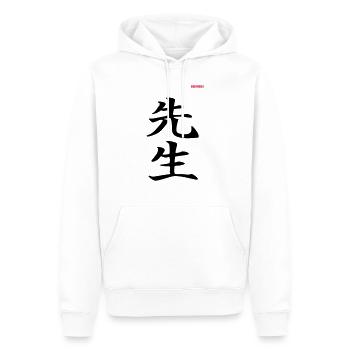 SENSEI - "Martial Arts" collection - Men’s Premium Organic Hoodie - white - Front - Nico (187cm)