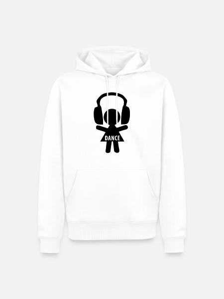 danse - Sweat à capuche Premium bio Homme - blanc