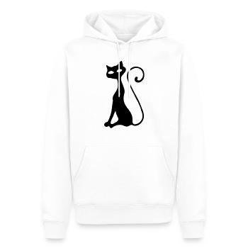 cat - Männer Premium Bio Hoodie - Weiß - Vorne - Nico (187cm)