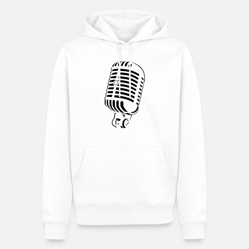 Micro Rétro - Sweat à capuche Premium bio Homme - blanc