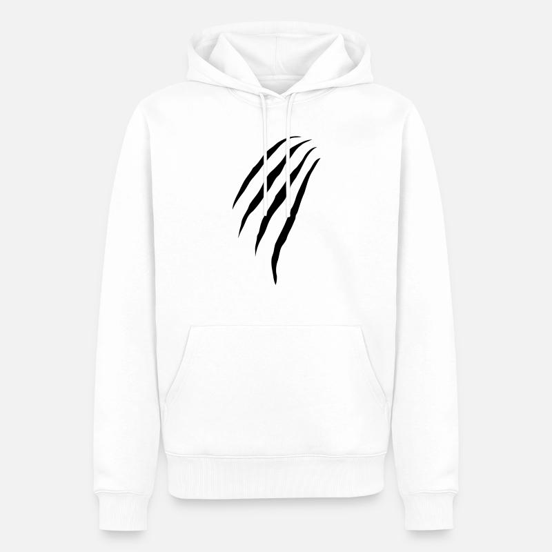 claws - Männer Premium Bio Hoodie - Weiß