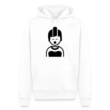 Chanteur - Sweat à capuche Premium bio Homme - blanc - Devant - Nico (187cm)