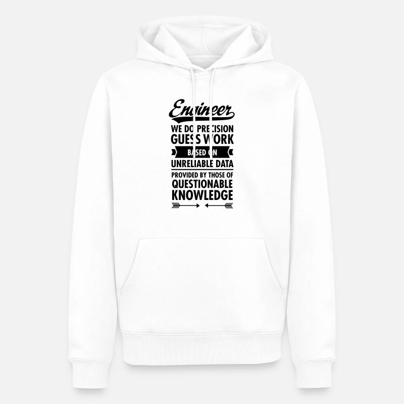 Engineer... - Sweat à capuche Premium bio Homme - blanc