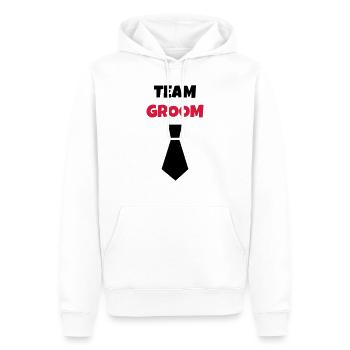 Mariage Amour Marié Mariée EJG EVJF Mari Femme - Sweat à capuche Premium bio Homme - blanc - Devant - Nico (187cm)