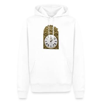 Die Comtoise oder auch Burgunder-Uhr - Männer Premium Bio Hoodie - Weiß - Vorne - Nico (187cm)