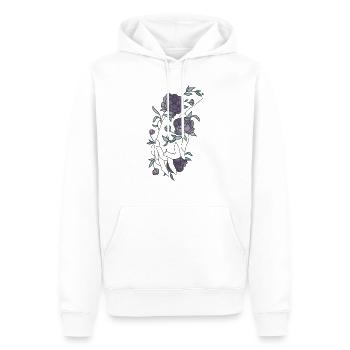 Hand Pfingstrose - Männer Premium Bio Hoodie - Weiß - Vorne - Nico (187cm)
