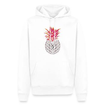 Animal Gift Pineapple Panda Bear - Men’s Premium Organic Hoodie - white - Front - Nico (187cm)