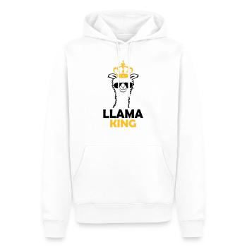 Llama King lustig Chef - Männer Premium Bio Hoodie - Weiß - Vorne - Nico (187cm)