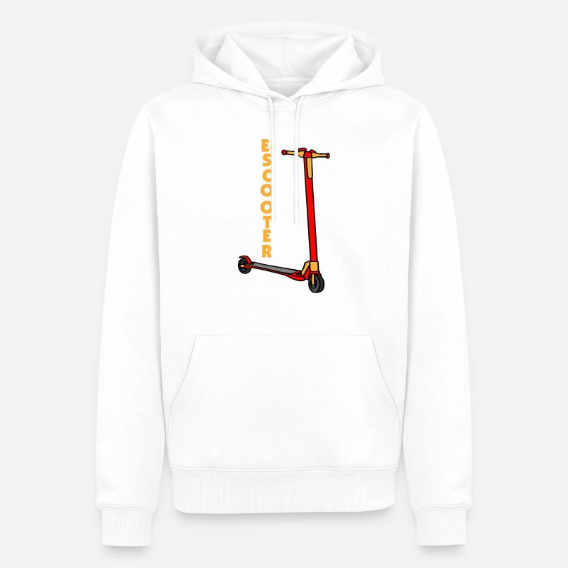 E-Scooter Roller Scooter - Sweat à capuche Premium bio Homme - blanc