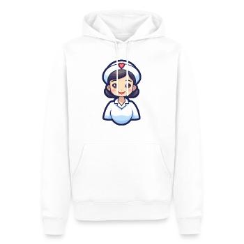 Krankenschwester - Männer Premium Bio Hoodie - Weiß - Vorne - Nico (187cm)