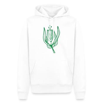 Flower Flower Plant - Sweat à capuche Premium bio Homme - blanc - Devant - Nico (187cm)