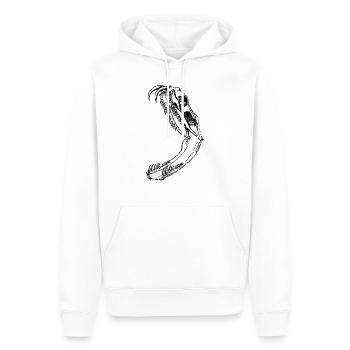 Crâne de serpent - Sweat à capuche Premium bio Homme - blanc - Devant - Nico (187cm)
