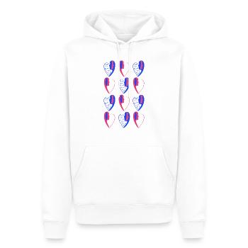 Imprimé numéro6. - Sweat à capuche Premium bio Homme - blanc - Devant - Nico (187cm)
