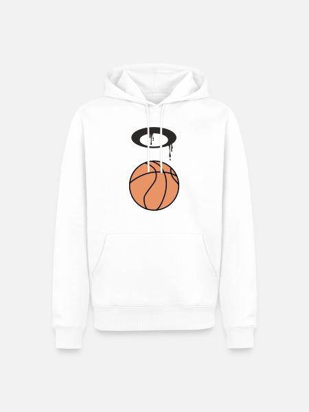 Basketball 5 0 Artboard 1 - Men’s Premium Organic Hoodie - white
