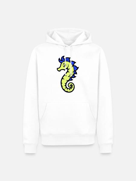 seepferd seepferdchen comic - Männer Premium Bio Hoodie - Weiß