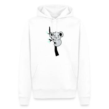 Koala Ours Bande Dessinée Arbre - Sweat à capuche Premium bio Homme - blanc - Devant - Nico (187cm)