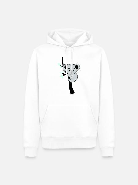 Koala Bear Comic Tree - Men’s Premium Organic Hoodie - white